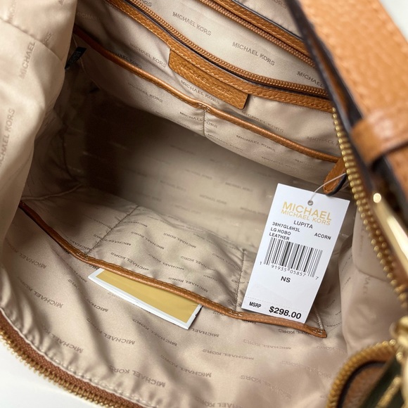 Michael Kors Lupita Large Hobo Leather - Picture 7 of 8